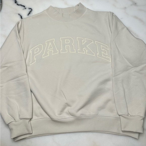 Parker Sweaters - Parker Cream Sweatshirt with Logo
